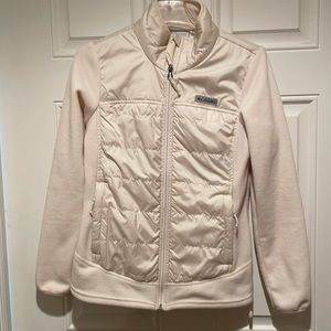 Columbia size small quilted nylon and fleece lightweight jacket